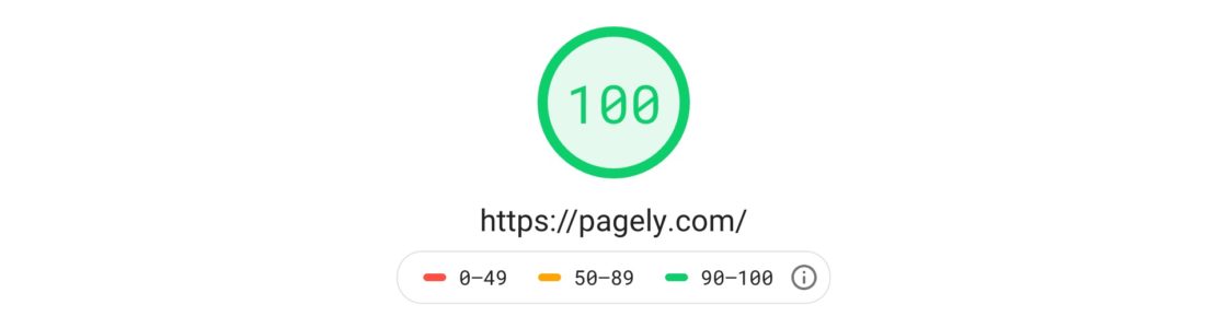 100 Score on Google Pagespeed