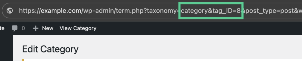 View category ID from URL