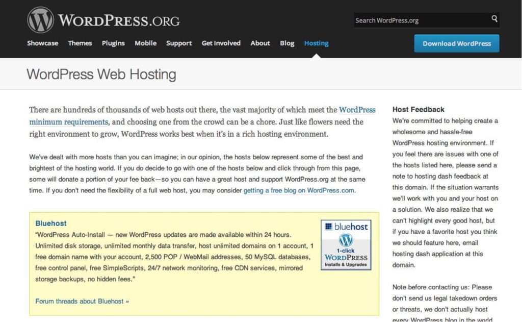 hosting for WordPress