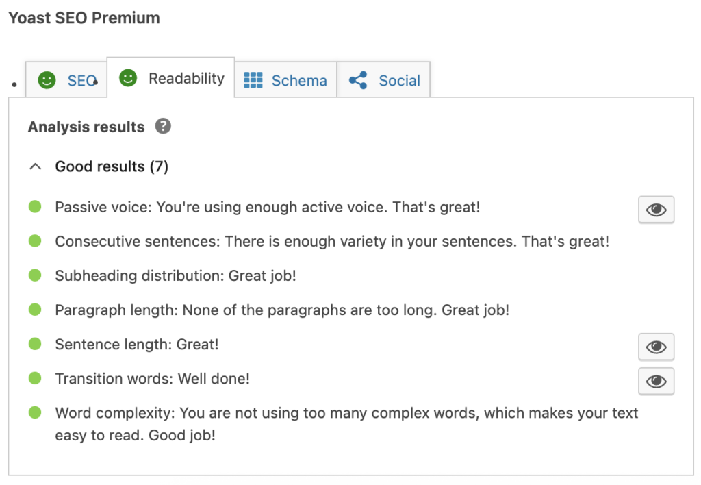 yoast readability