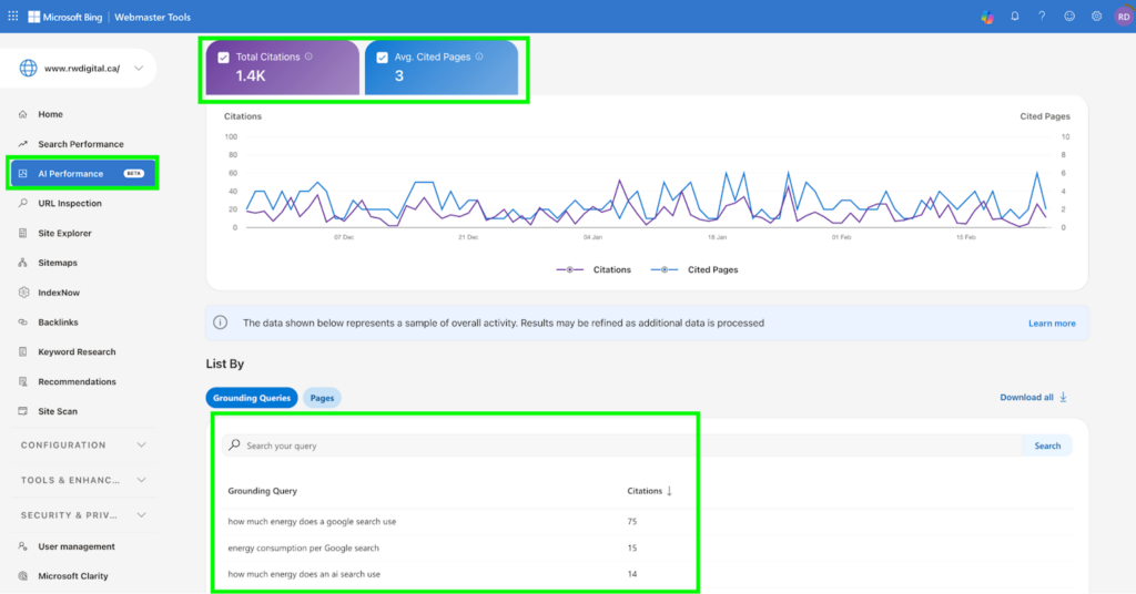 Use Bing Webmaster Tools